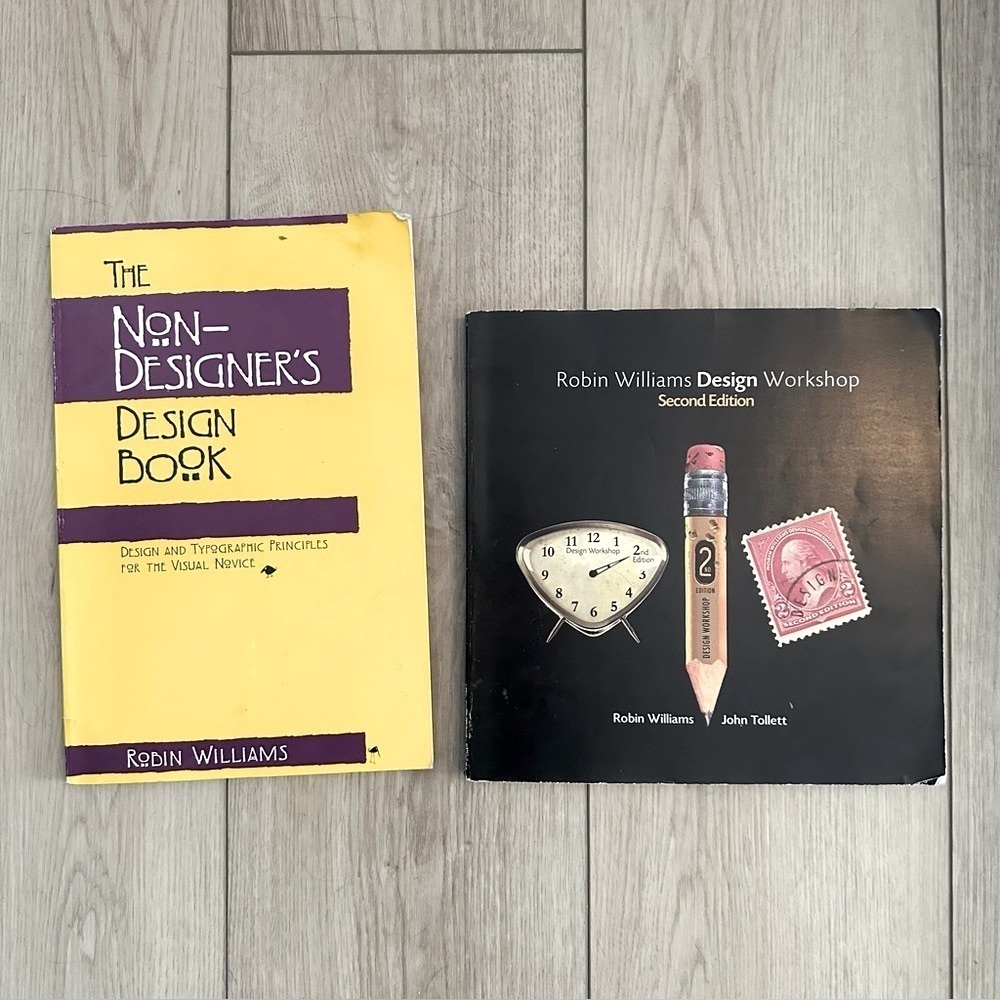 TWO Robin Williams Books Design Workshop 2nd Ed.,Non Designer‎